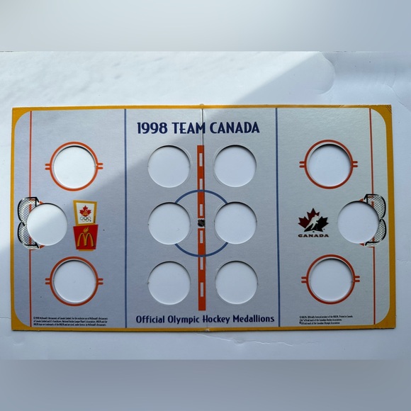 1998 McDonald's Team Canada Official Olympic Hockey Complete 12 Medallion Set - Picture 4 of 7